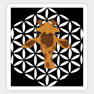 Giraffe flower of life Sticker